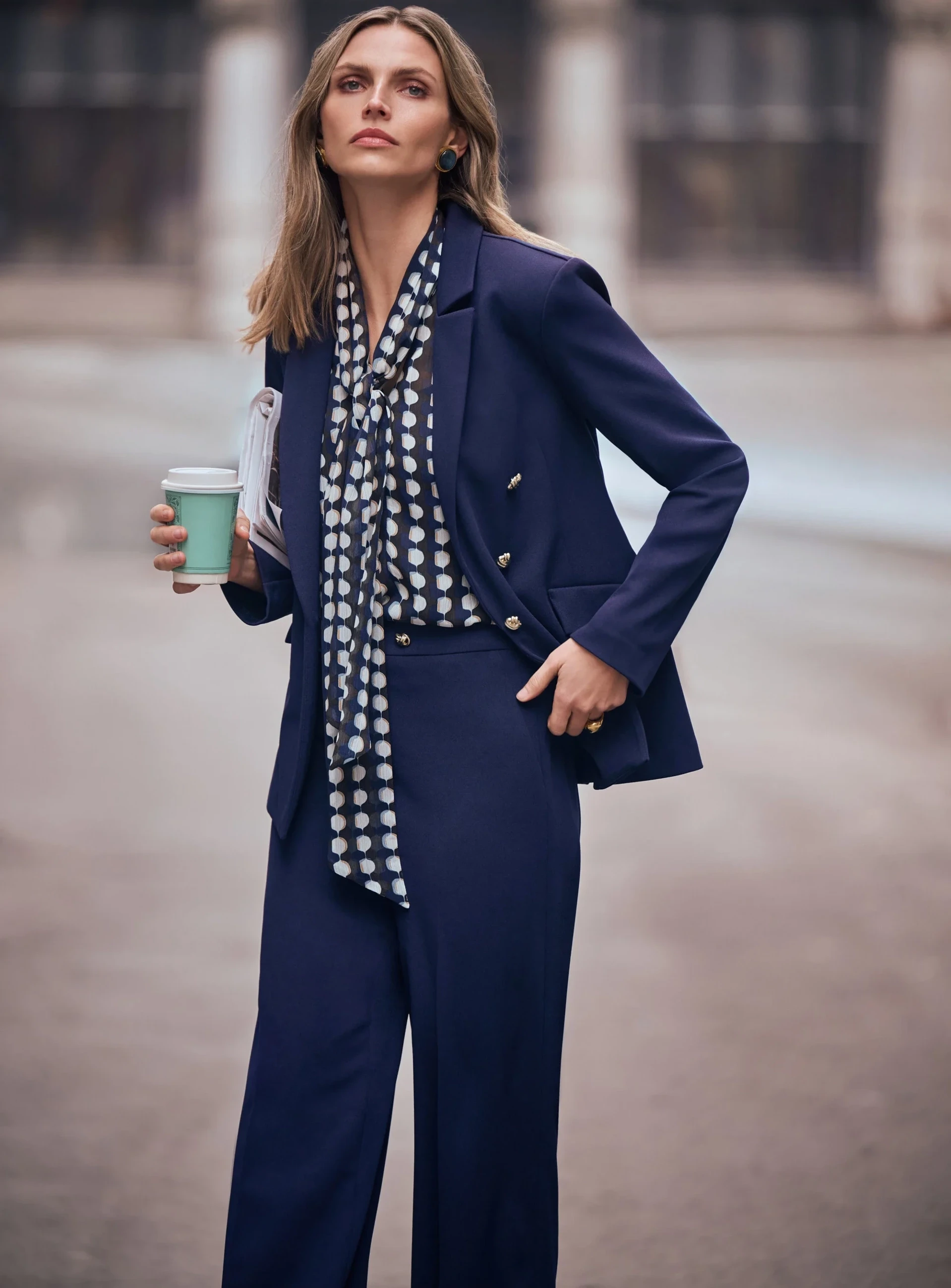 Model wearing a Career gown