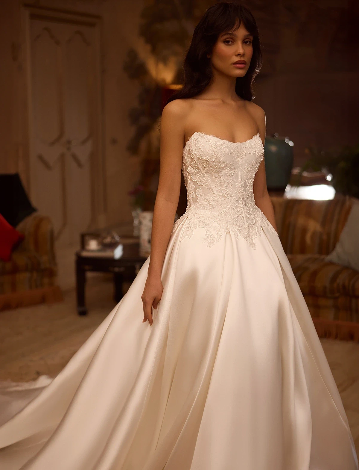 Model wearing a wedding sweater