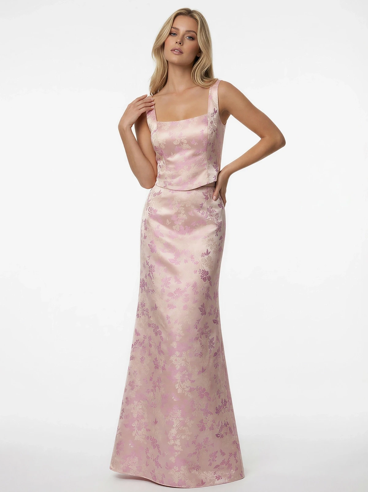 Model wearing an Bridesmaids gown