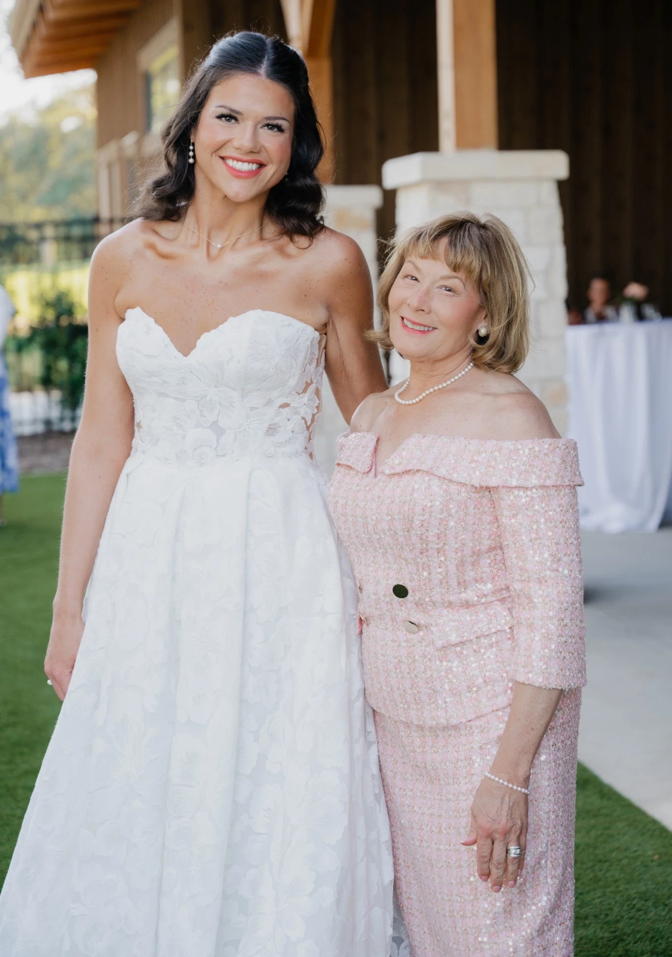 Photo of the kissing real bride and groom