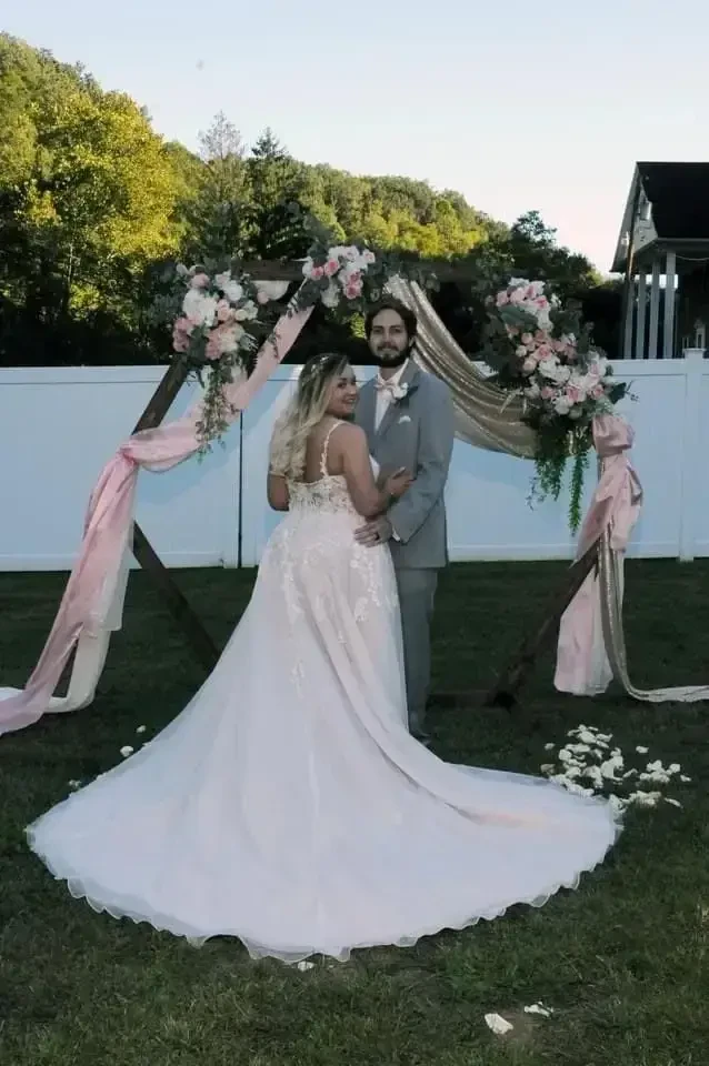 Real bride and groom