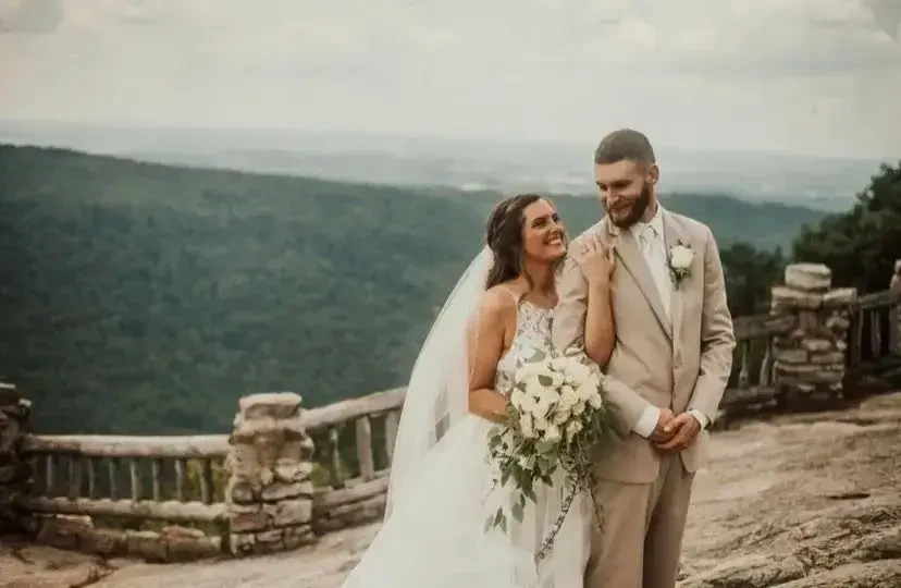Real bride and groom