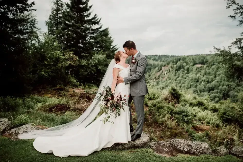 Real bride and groom
