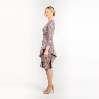 Cenia Assymetic Flounce Sheath CN7162 #1 thumbnail