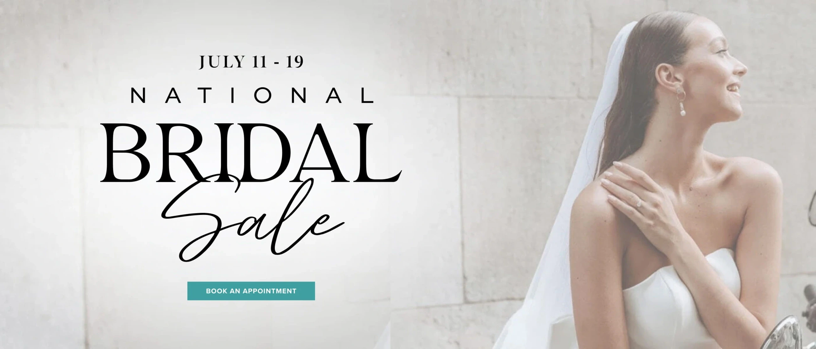 National Bridal Sale desktop banner