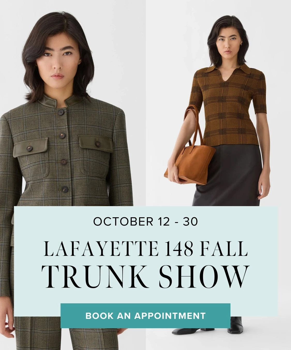 Models wearing Lafayette 148 clothes, Lafayette 148 Fall mobilebanner